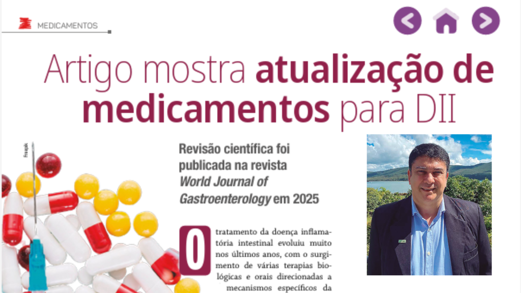 Especialista da ProctoGastroClínica, Dr. Sandro Ferreira, participa de estudo que orienta terapias avançadas nas DIIs.